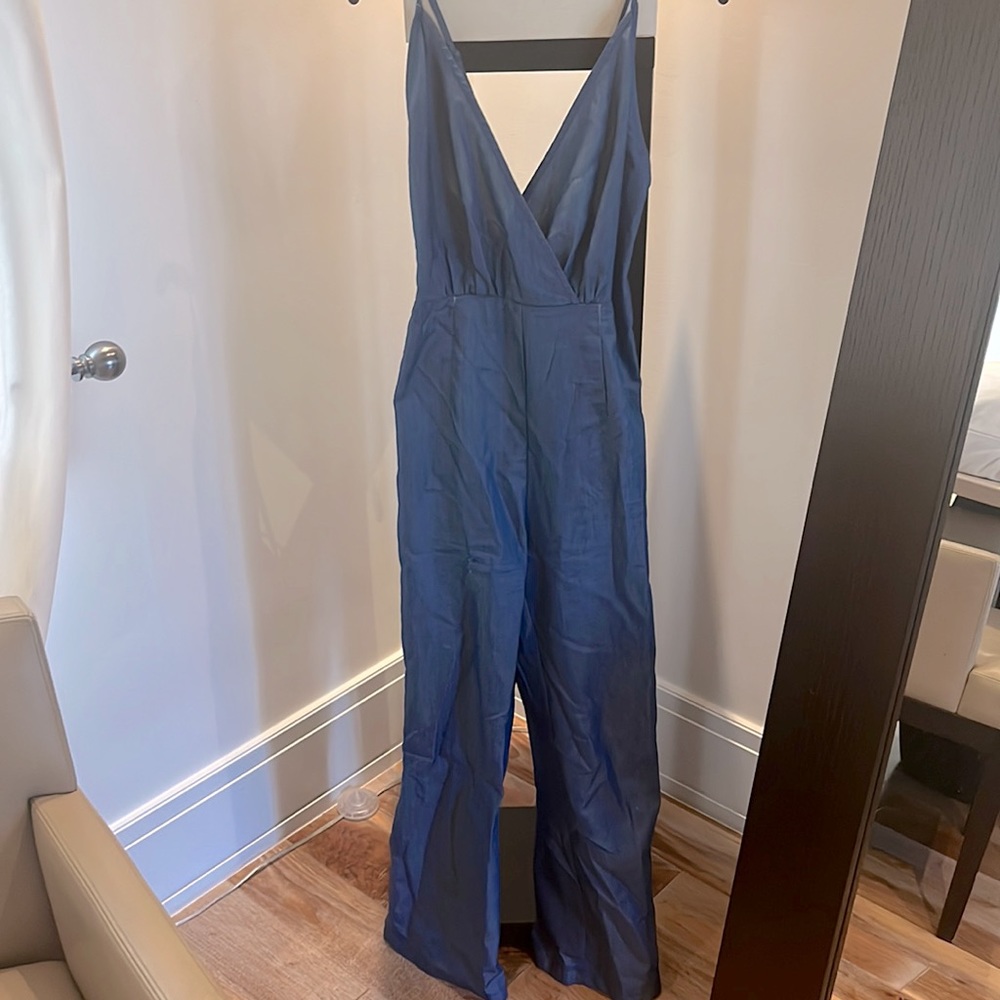 Cute soft denim like jumpsuit! Size small